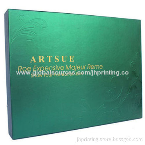 Cosmetic Card Box with Sliver Stamping, OEM Orders are Welcome
